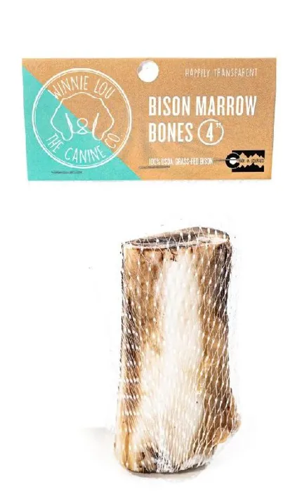 Winnie Lou Bison Marrow Bone 4"