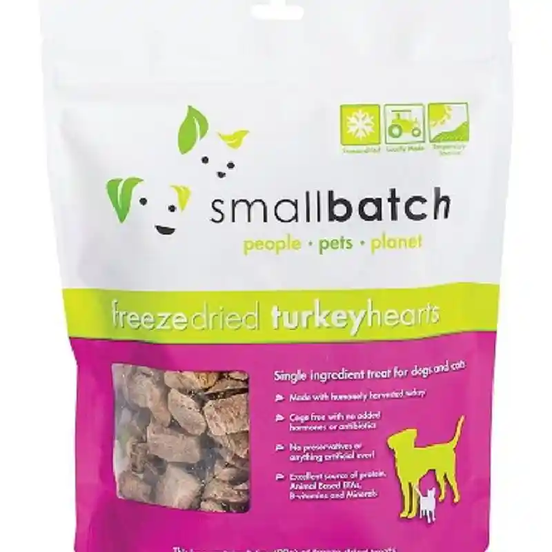 Small Batch Freeze Dried Turkey Hearts 3.5 Oz