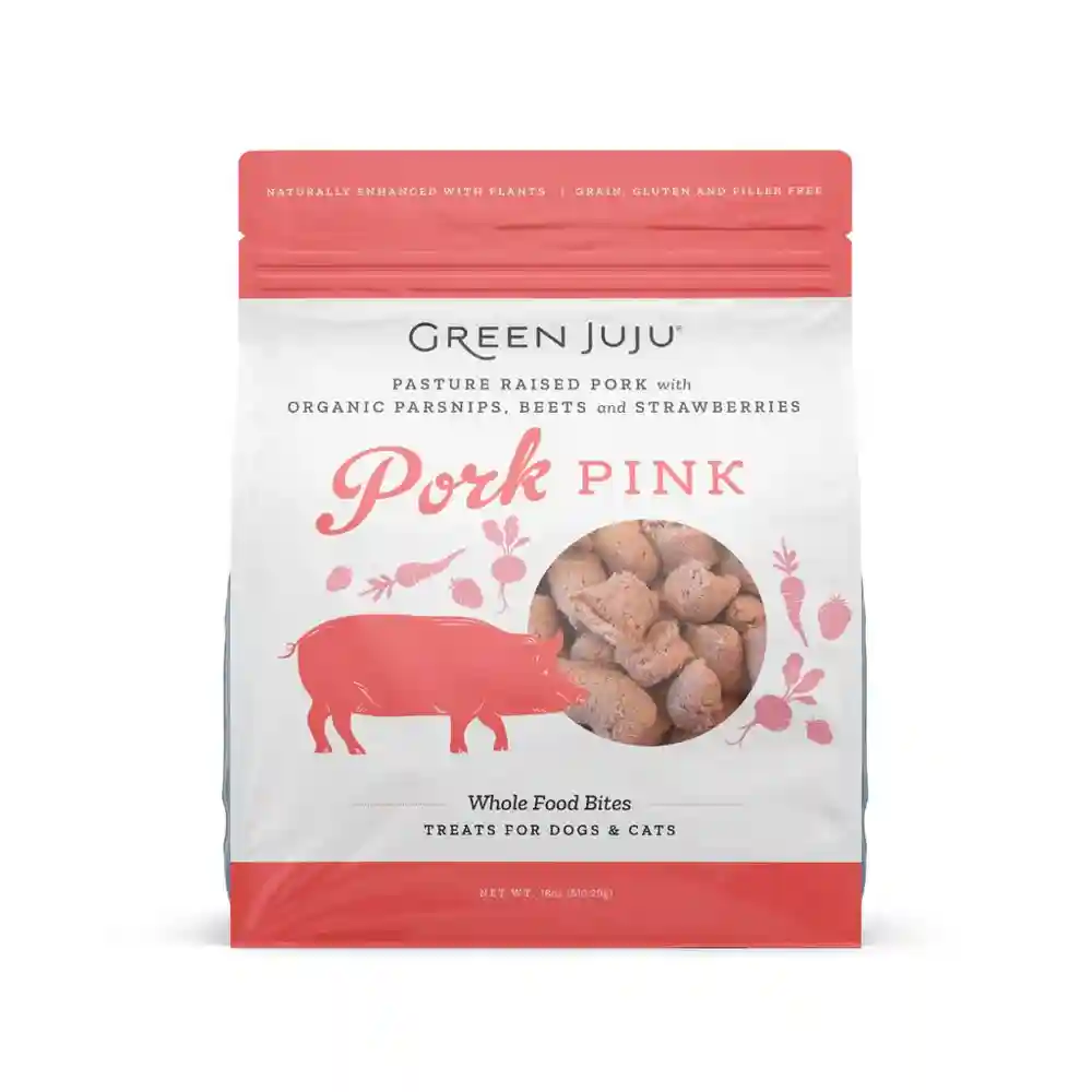 Green Juju Pork Pink Freeze-dried Food Bites 18-oz