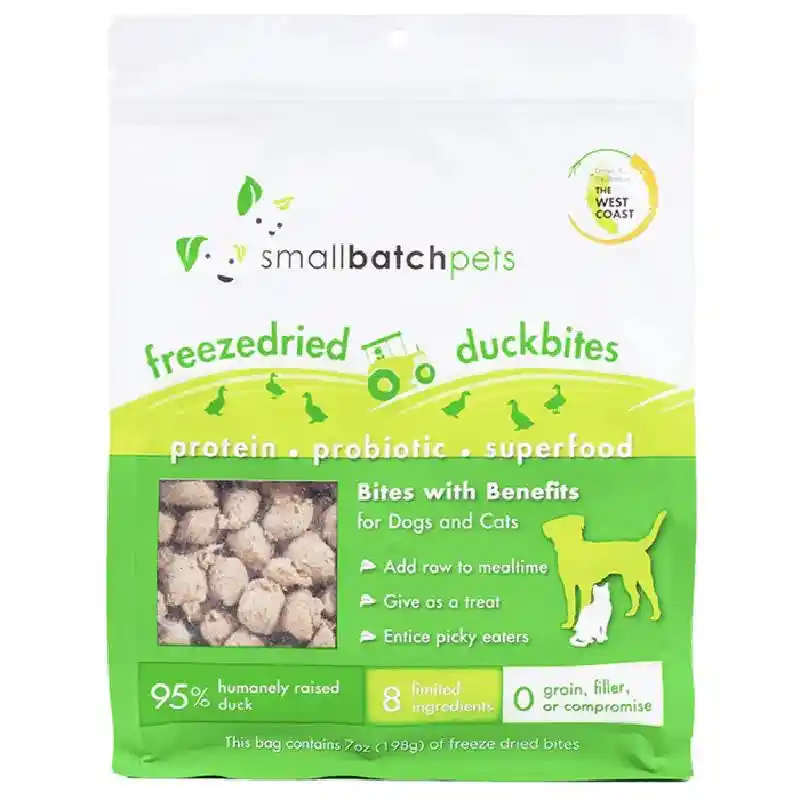 Small Batch Freeze Dried Duck Small Bites 7 Oz
