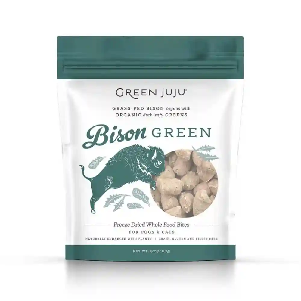 Green Juju Bison Green Frz-drd Food Bites 6-oz
