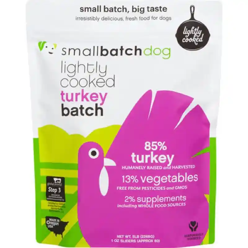 Small Batch Dog Lightly Cooked Trky Sliders 5 Lbs
