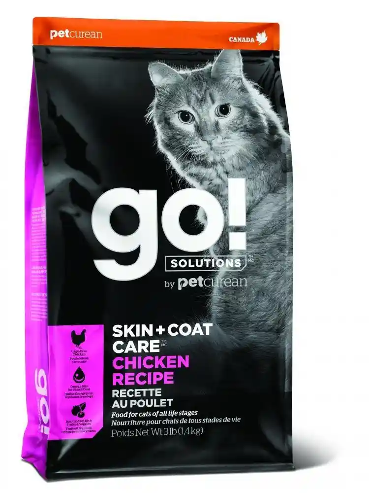 Go! Solutions Skin + Coat Care Chkn Cat Food 3-lb