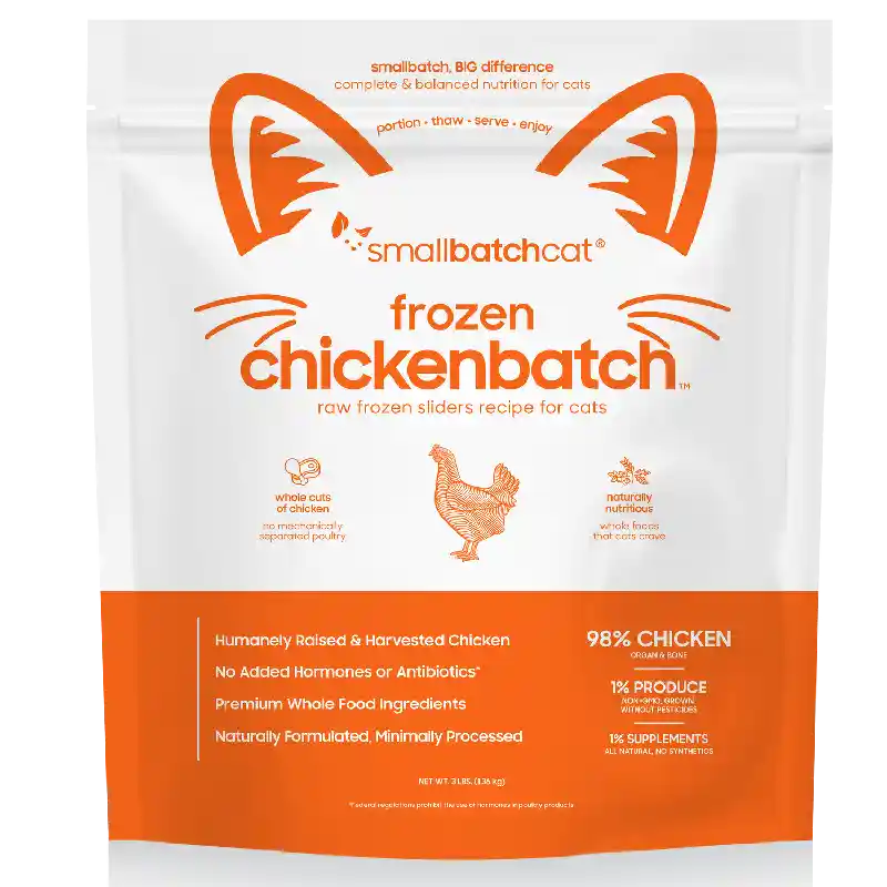 Small Batch Cat Frozen Sliders Chicken 3 Lb