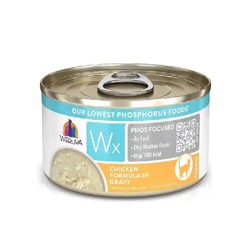 Weruva Cat Wx Low Phos Gf Chkn/gravy Shreds 3-oz