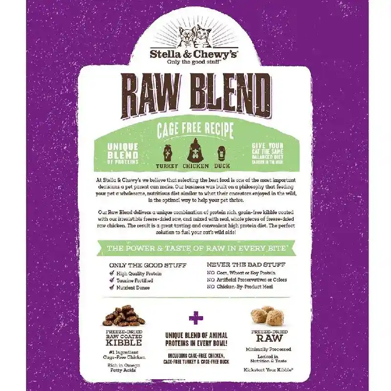 Stella & Chewy's Cat Raw Blend Poultry 10 Lb