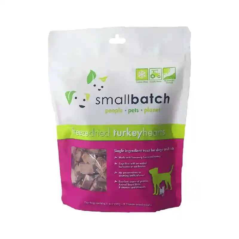 Small Batch Freeze Dried Turkey Hearts 3.5 Oz