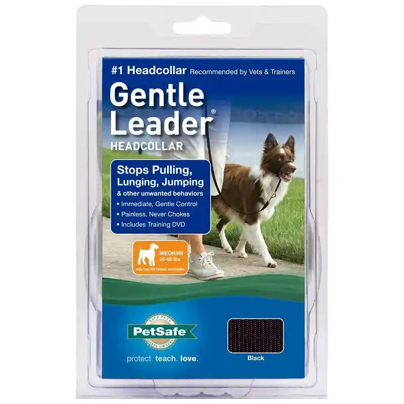 Gentle Leader Headcollar, No-pull Collar Md Blk