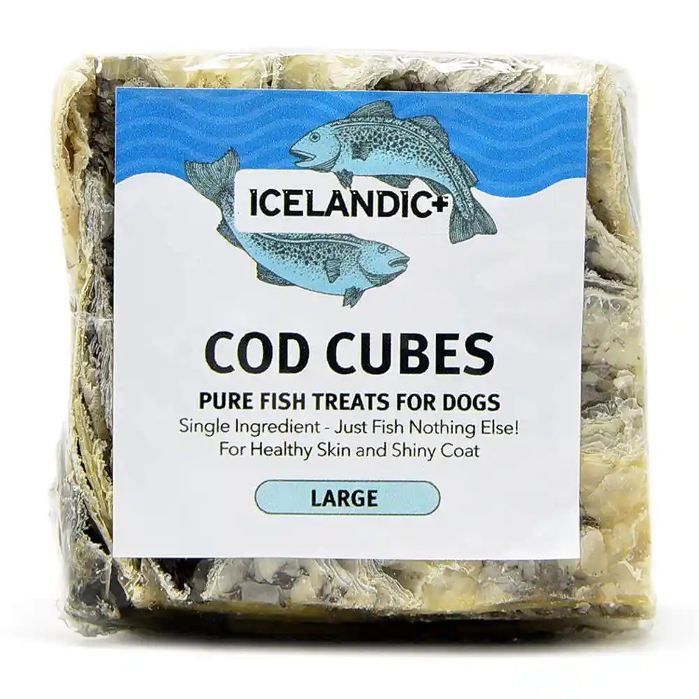 Icelandic Plus Fish Treat Short Cod Skin Cube 12pc