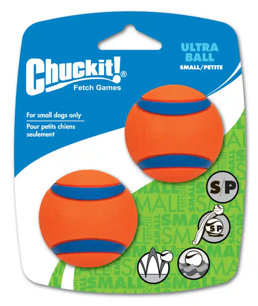 Chuckit Dog Ultra Rubber Balls Small 2 Pack