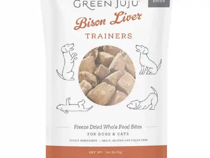 Green Juju Dog Bison Liver Training Treat 3oz 12=c
