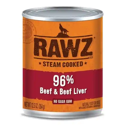 Rawz Dog Gf 96% Beef & Liver Pate Can 12.5-oz