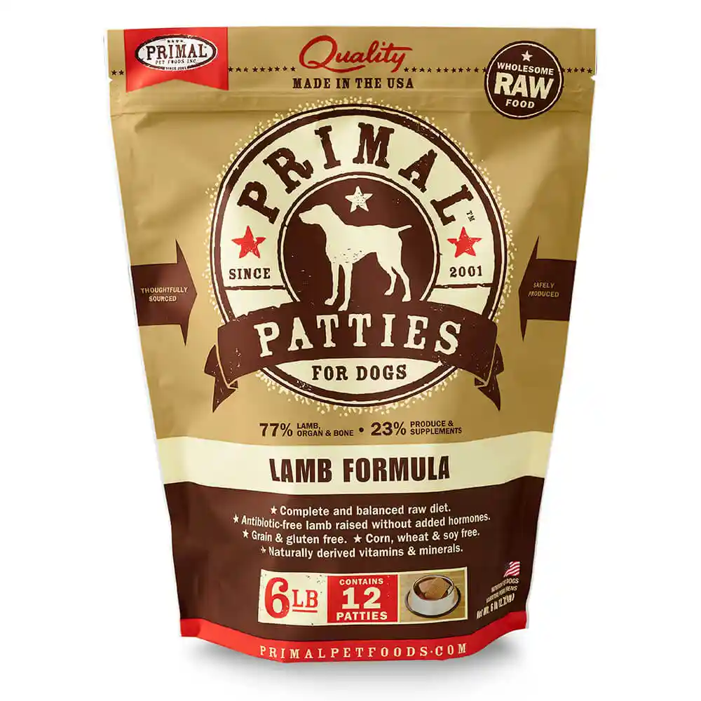Raw Frozen Canine Lamb Nuggets Dog Food 6-lb