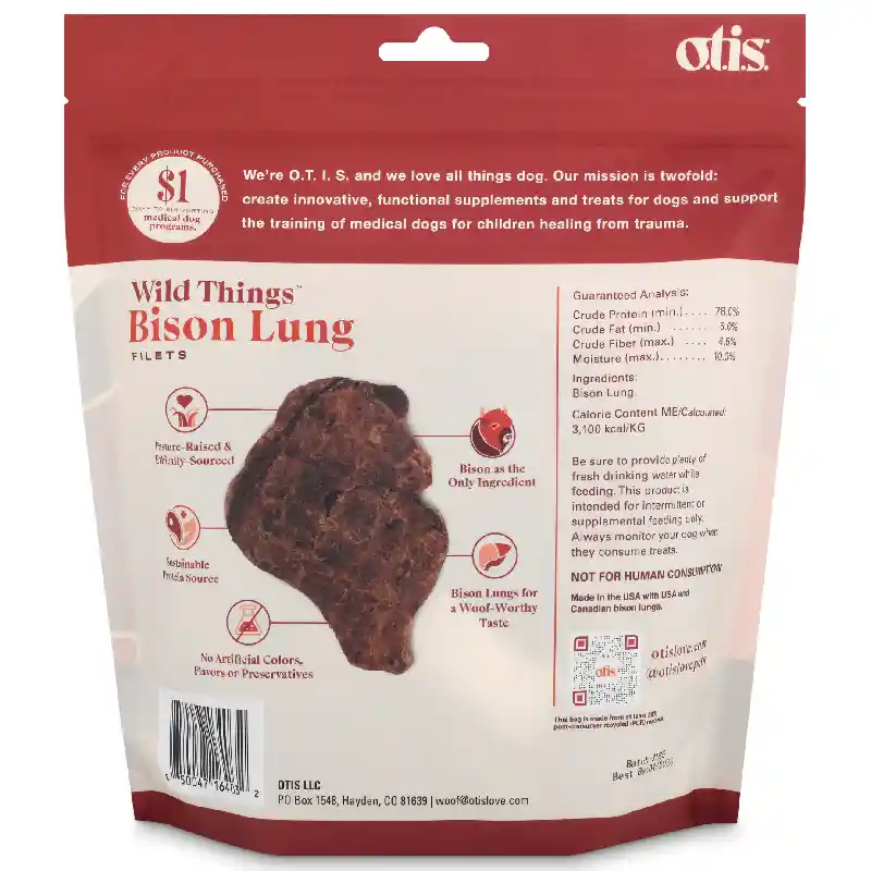 Wild Things Bison Lung 4oz Otis 6/cs