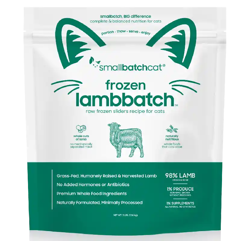 Smallbatch Cat Raw Frzn Lamb Sliders 3-lb