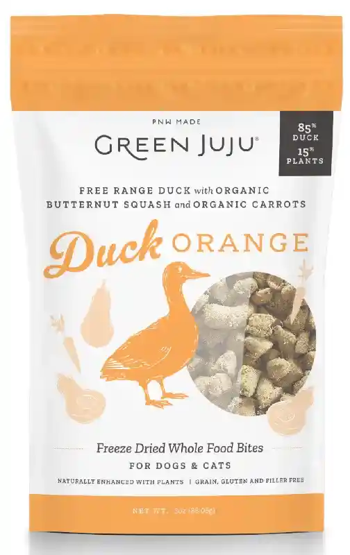 Green Juju Duck Orange Freeze-dried Bites 3-oz