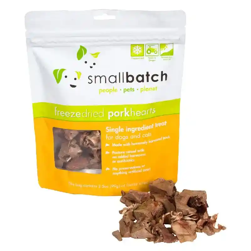 Small Batch Freeze Dried Pork Hearts 3.5oz