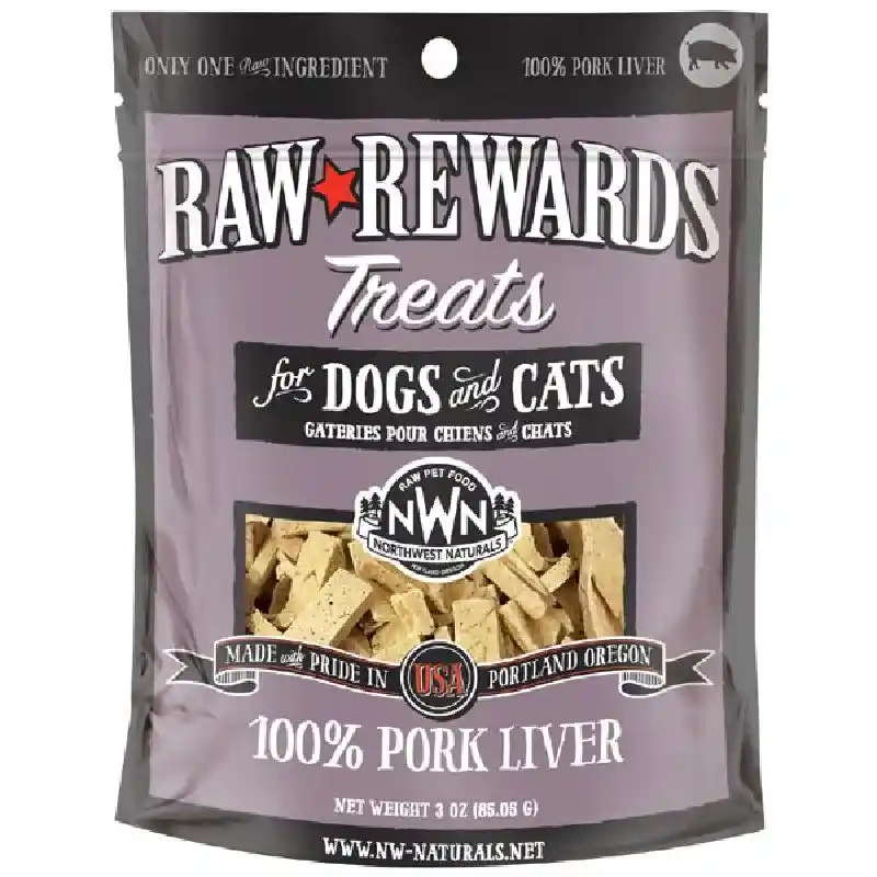Northwest Naturals Raw Rewards Pork Liver 3-oz