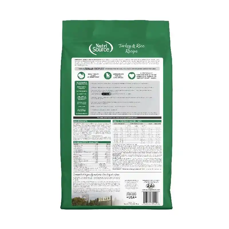 Nutrisource Dog Turkey & Rice 12#