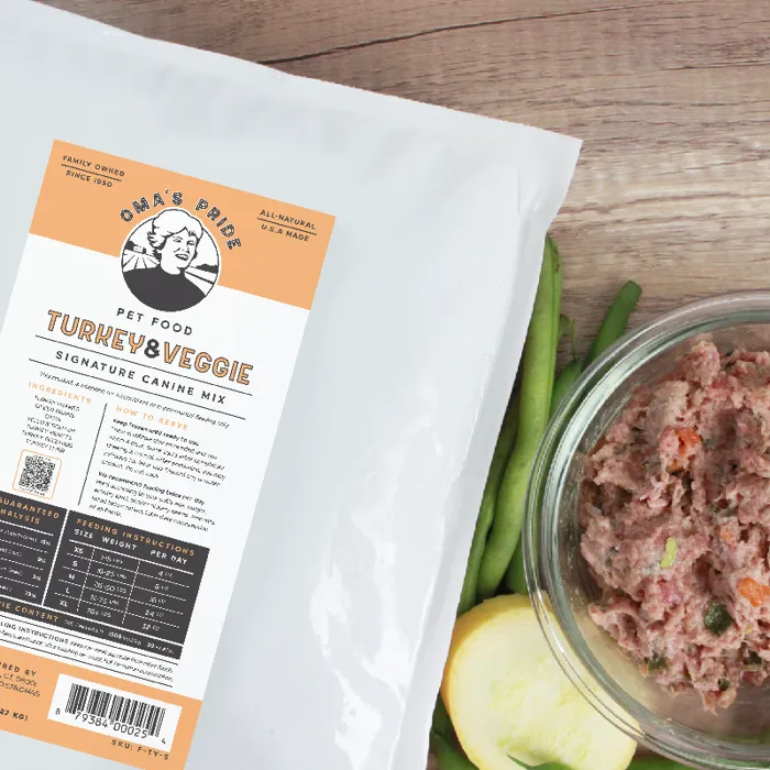 Oma's Pride Turkey & Veg Mix 5lb