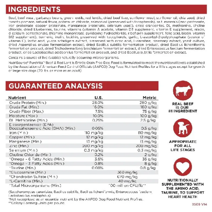 Pure Vita Dog Grain Free Beef & Red Lentils #4