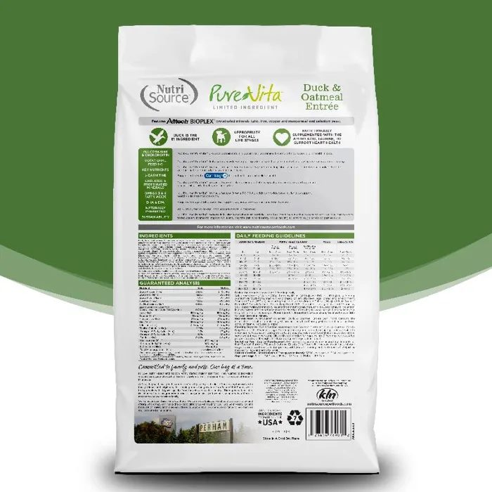 Pure Vita Dry Dog Duck & Cranberry 25 lbs