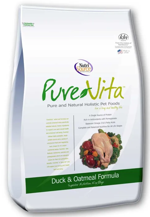 Pure Vita Dry Dog Duck & Cranberry 25 lbs