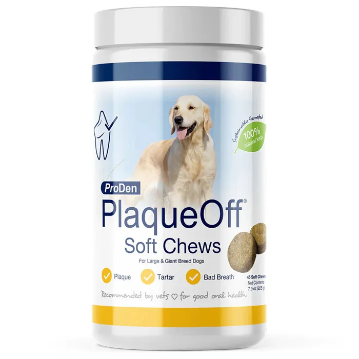 Plaqueoff Lg Breed Soft Chew 45ct 76000476 Proden 12/cs