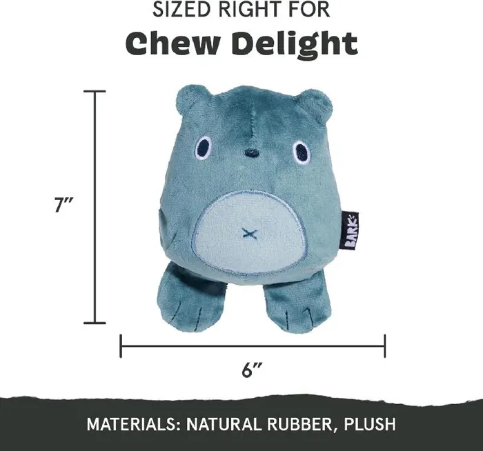 Bark Super Chewer Grey Bear Hugger Lg