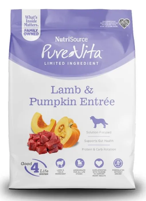 Pure Vita Dog Lamb & Pumpkin 25 lb