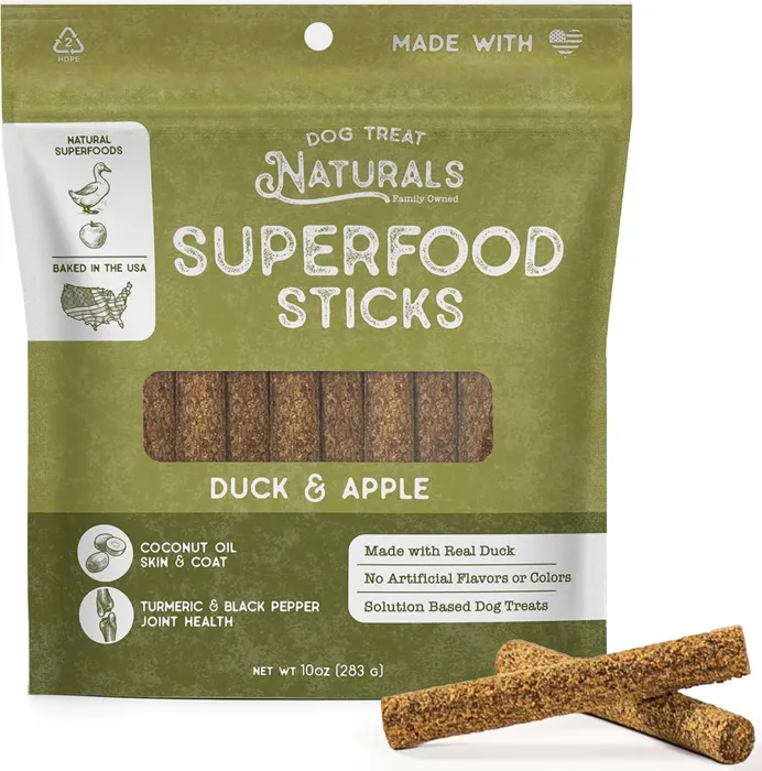 Dog Treat Naturals Duck & Apple Sticks 10oz