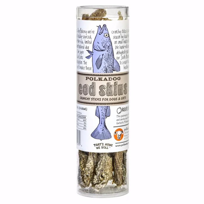 Tube – Cod Skin Dog Treats 2.5-oz