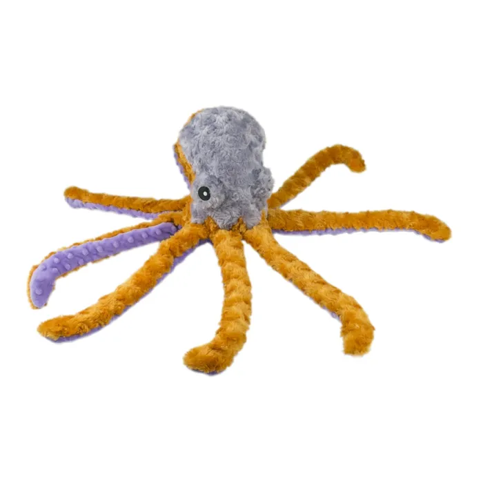 Tall Tails Octopus Rope Squeaker Crinkle Toy 14"