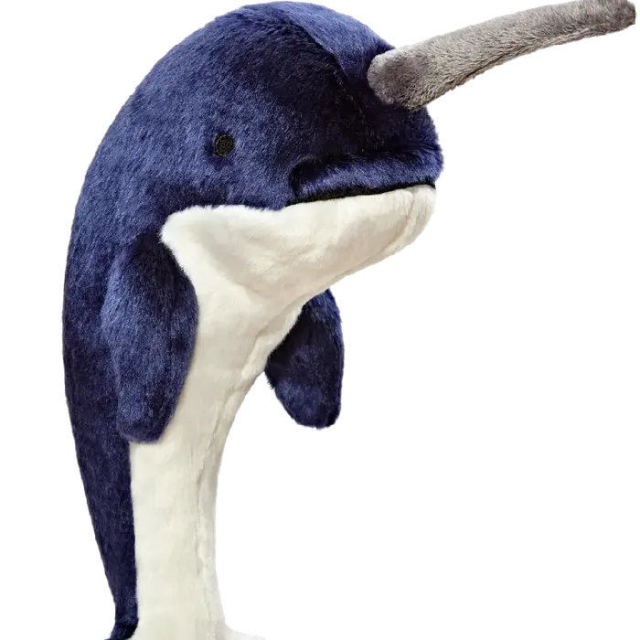 Fluff & Tuff Dog Toys Bleu Narwhal Medium