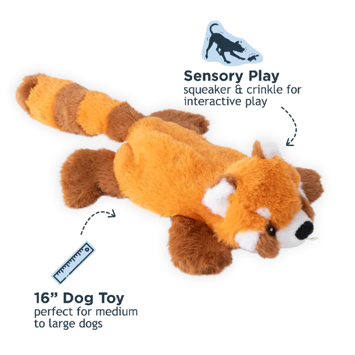 Tall Tails Dog Toy Stuffless Red Panda 16"