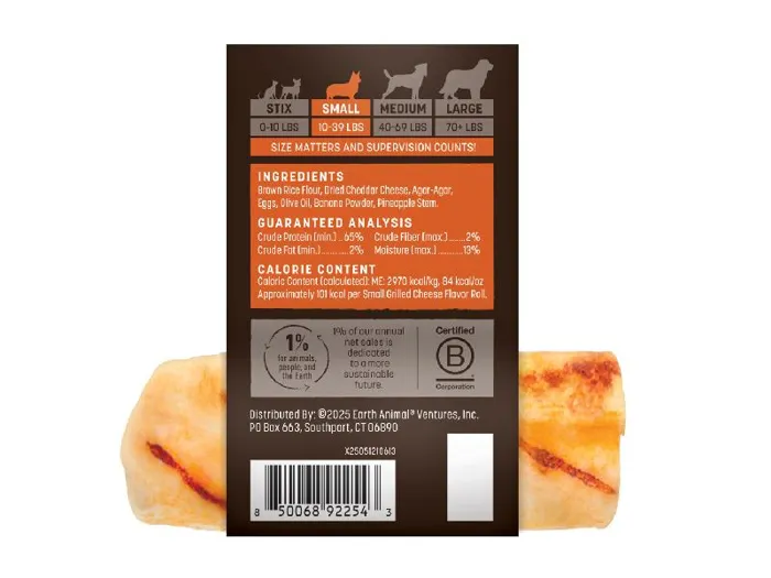 Earth Animal From The Grill Roll Grilled Cheese Small