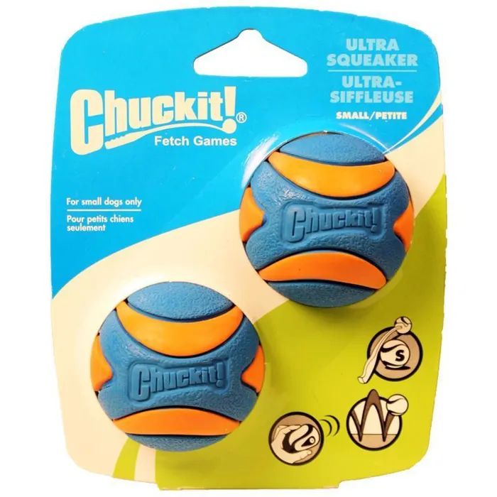 Chuck It! Squeak Balls Sm 2pk 2 Pack Medium